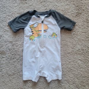 Old Navy Zipper Rash Guard Suit Size 6-12M